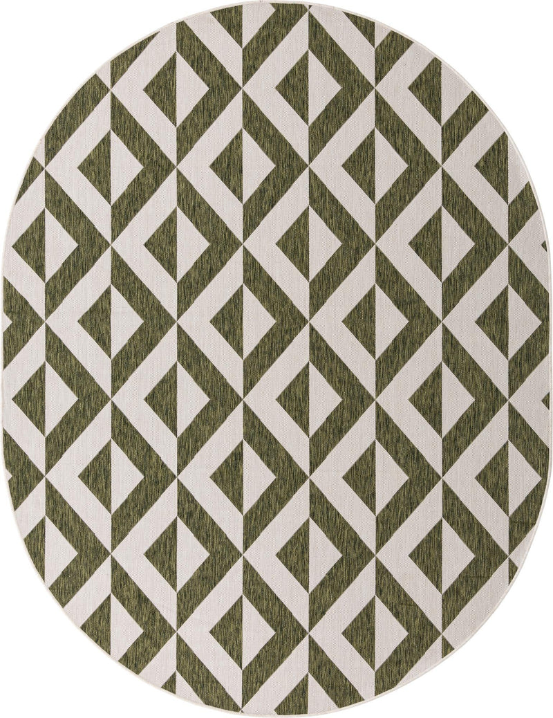 Urban Oasis Rugs Collection Area Rug - Highrise (Green) Oval Green Main