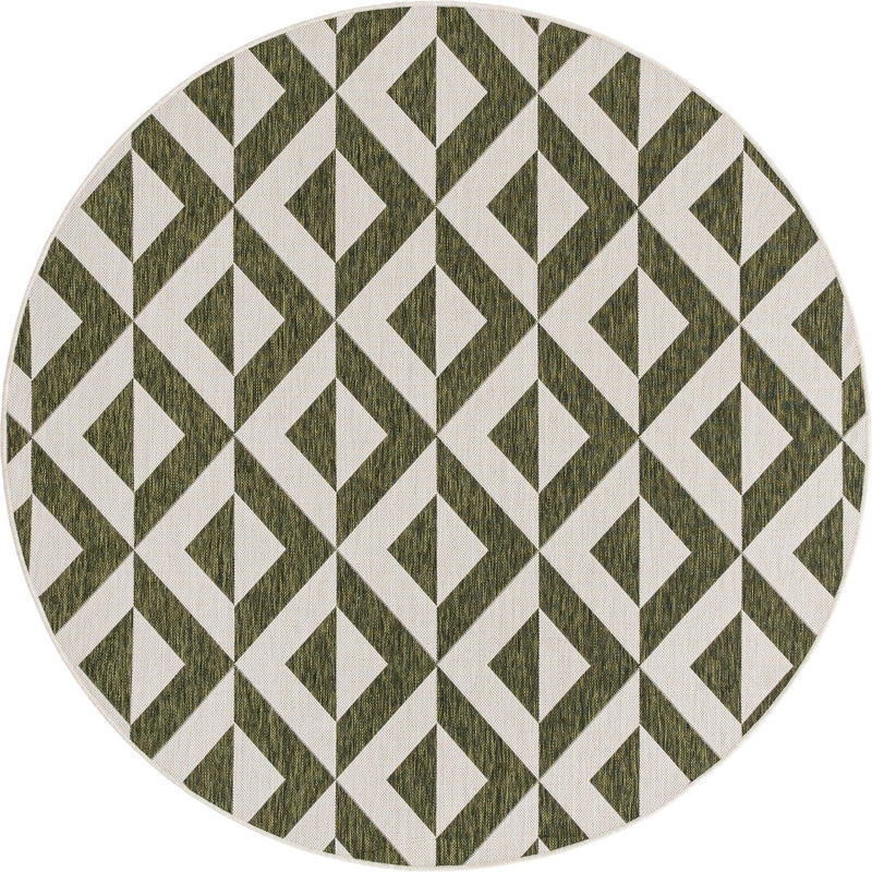 Urban Oasis Rugs Collection Area Rug - Highrise (Green) Round Green Main