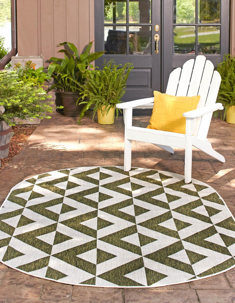 Urban Oasis Rugs Collection Area Rug - Highrise (Green) Oval Green lifestyle 2