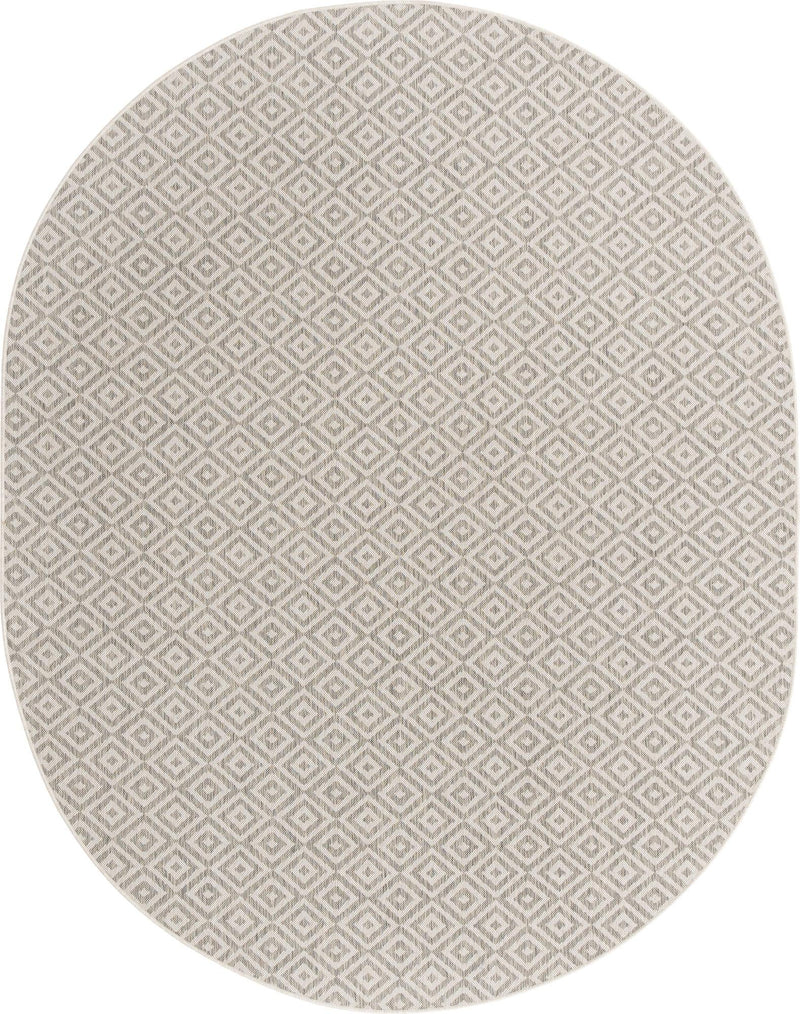 Urban Oasis Rugs Collection Area Rug - Rooftop (Light Gray) Oval Light Gray Main
