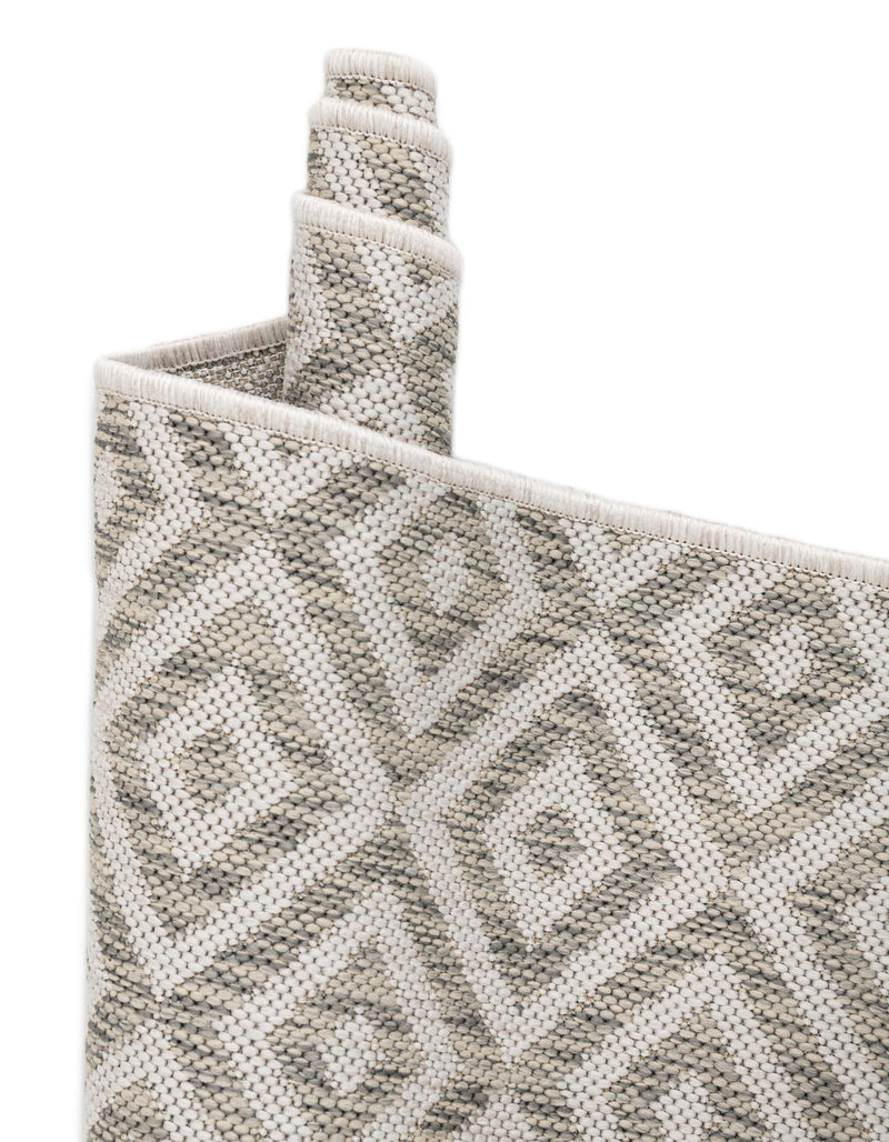 Urban Oasis Rugs Collection Area Rug - Rooftop (Light Gray) Round Light Gray lifestyle 17
