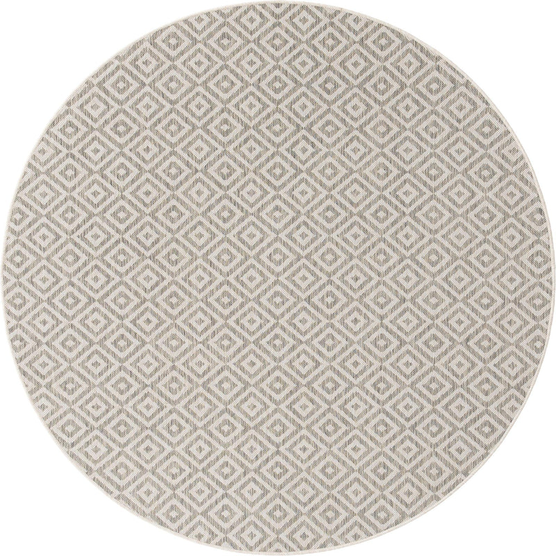 Urban Oasis Rugs Collection Area Rug - Rooftop (Light Gray) Round Light Gray Main