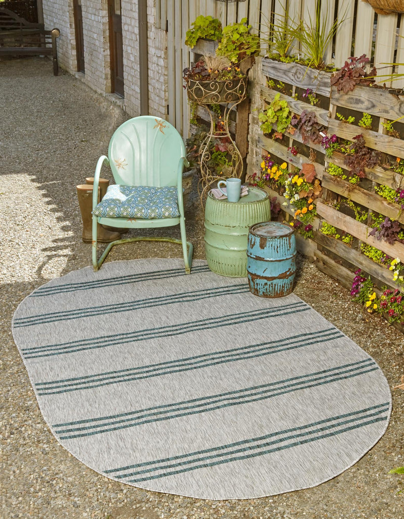 Urban Oasis Rugs Collection Area Rug - District (Light Gray) Oval Light Gray lifestyle 0
