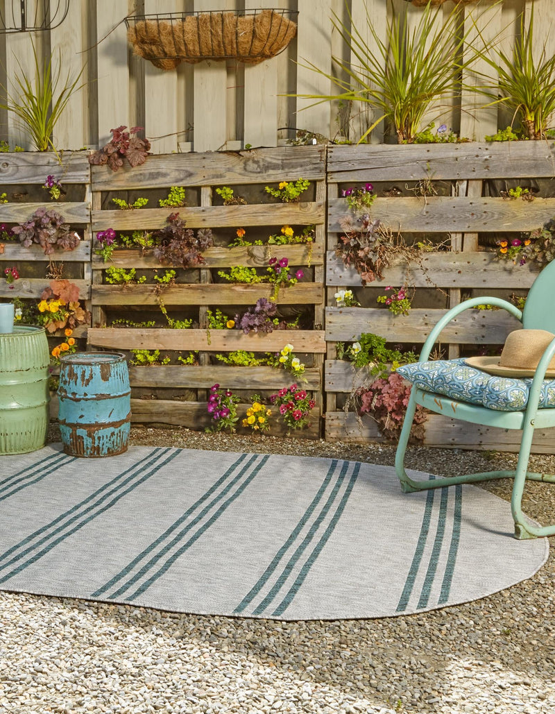 Urban Oasis Rugs Collection Area Rug - District (Light Gray) Oval Light Gray lifestyle 2
