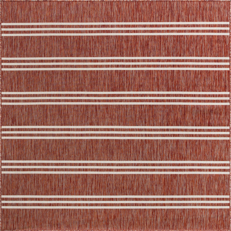 Urban Oasis Rugs Collection Area Rug - District (Rust Red) Square Rust Red Main