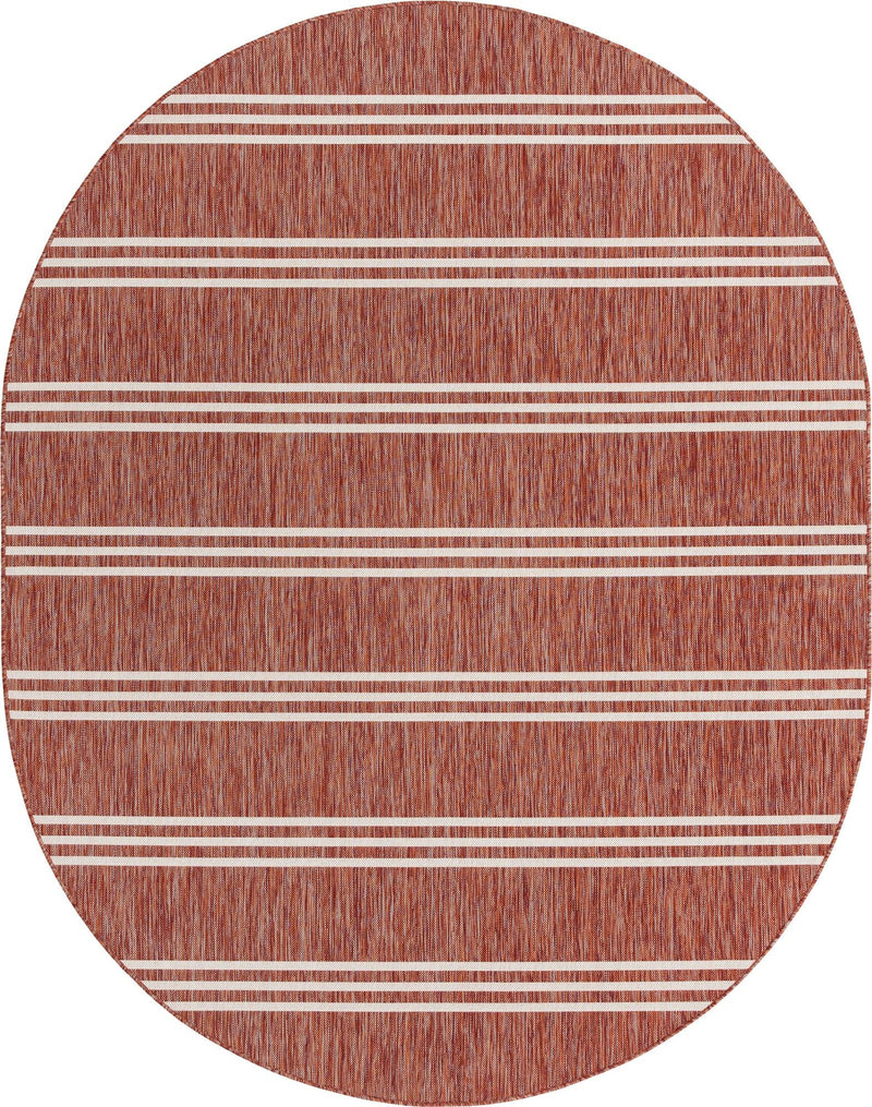 Urban Oasis Rugs Collection Area Rug - District (Rust Red) Oval Rust Red Main