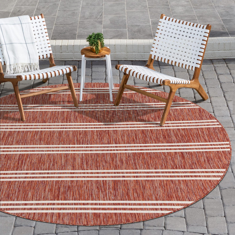Urban Oasis Rugs Collection Area Rug - District (Rust Red) Round Rust Red lifestyle 0