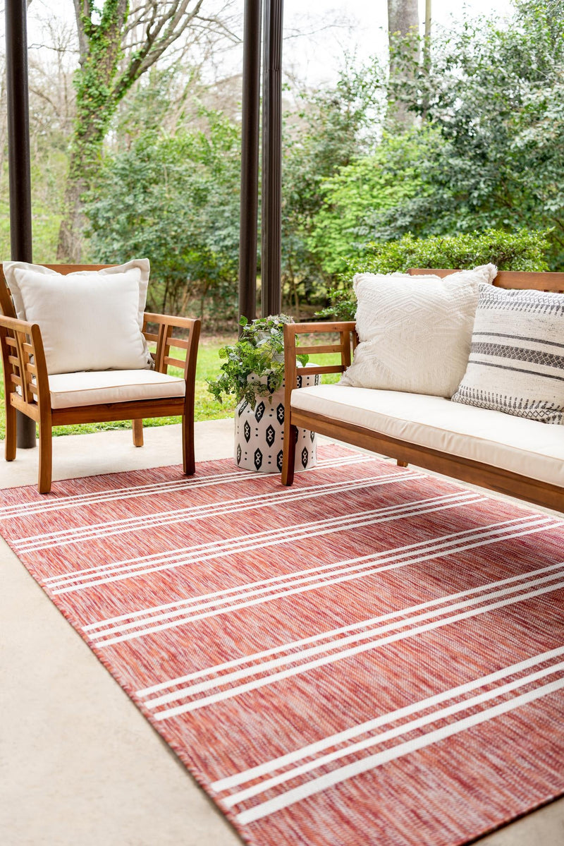 Urban Oasis Rugs Collection Area Rug - District (Rust Red) Rectangle Rust Red lifestyle 0