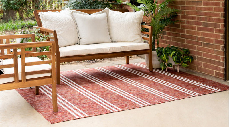 Urban Oasis Rugs Collection Area Rug - District (Rust Red) Rectangle Rust Red lifestyle 2
