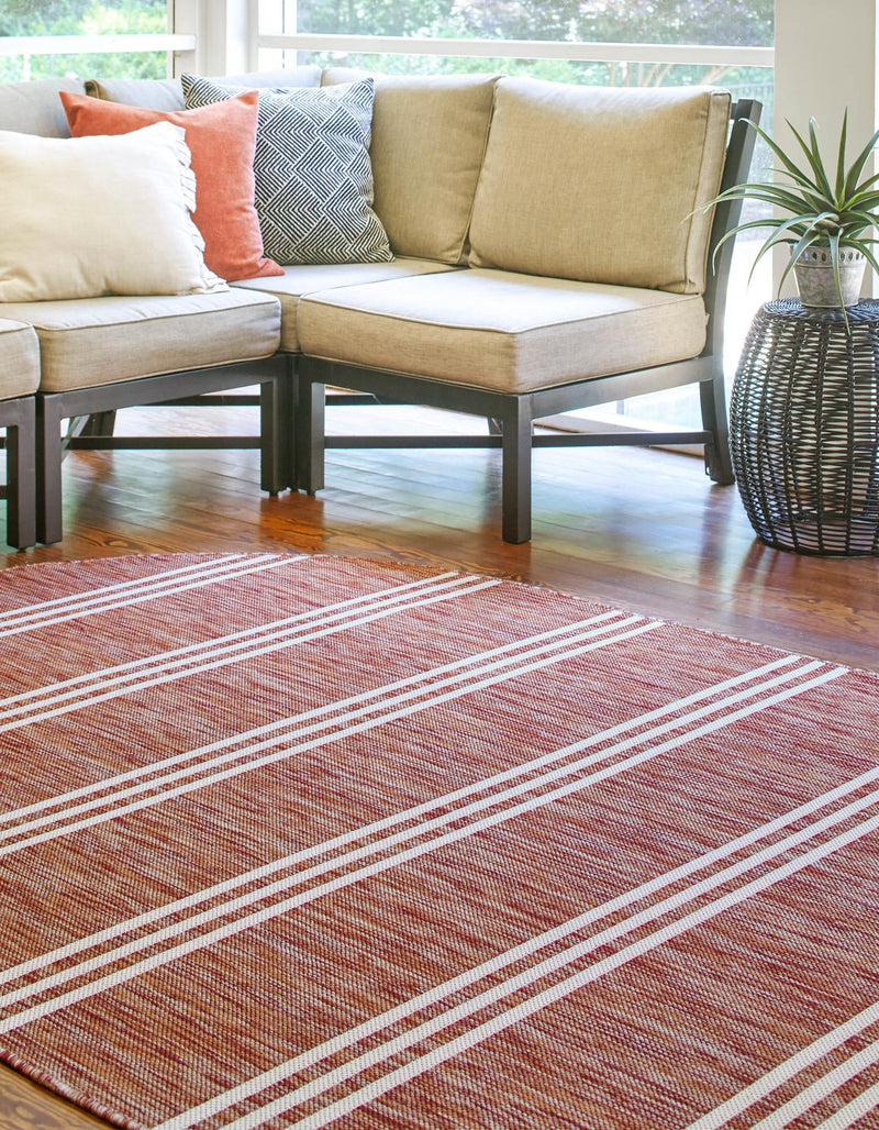 Urban Oasis Rugs Collection Area Rug - District (Rust Red) Oval Rust Red lifestyle 2