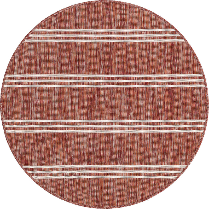 Urban Oasis Rugs Collection Area Rug - District (Rust Red) Round Rust Red Main