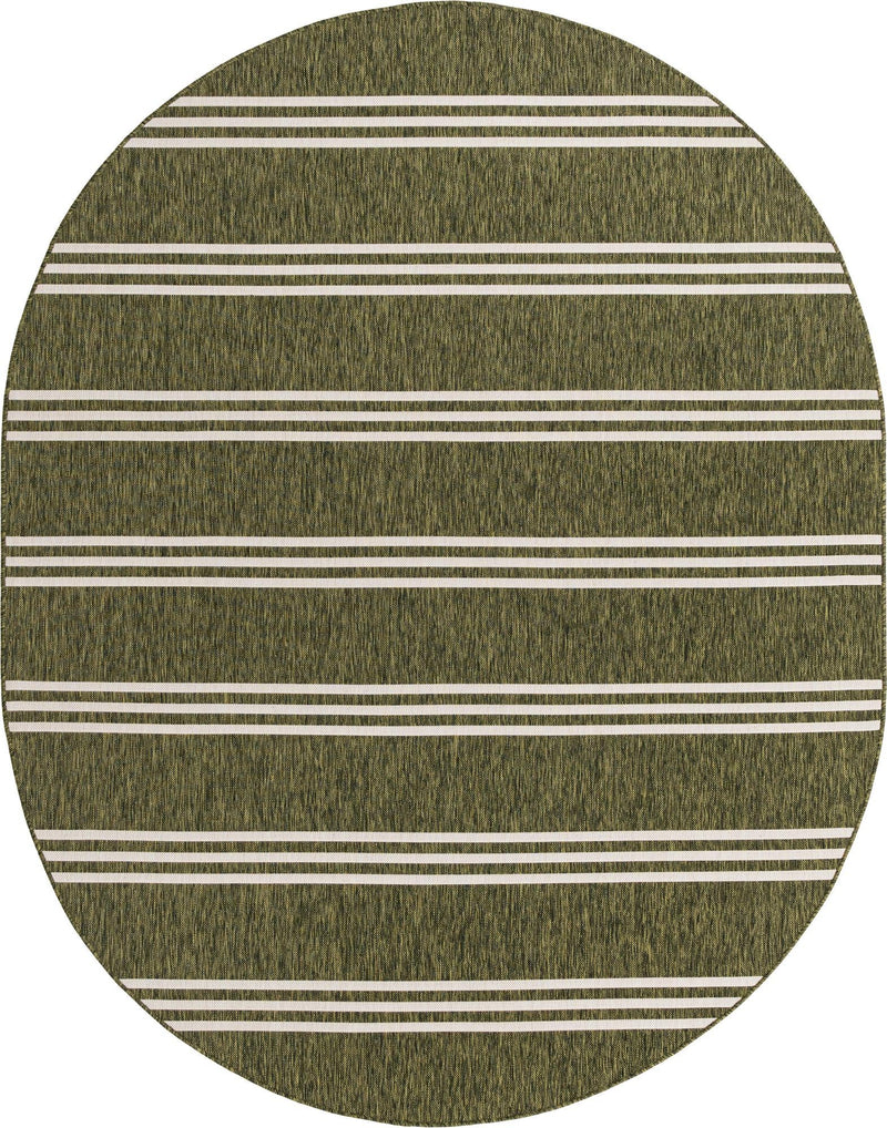 Urban Oasis Rugs Collection Area Rug - District (Green) Oval Green Main