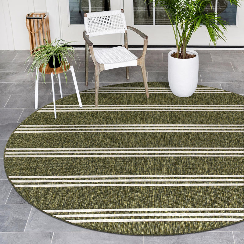 Urban Oasis Rugs Collection Area Rug - District (Green) Round Green lifestyle 0