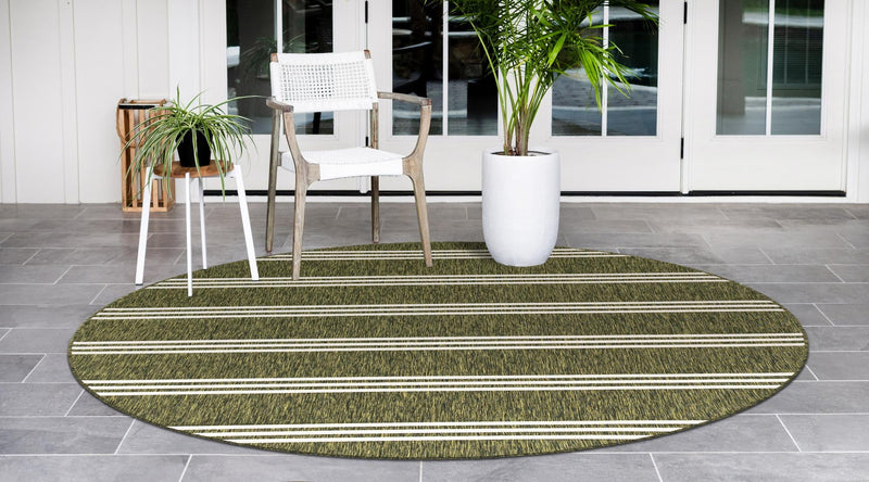 Urban Oasis Rugs Collection Area Rug - District (Green) Round Green lifestyle 3