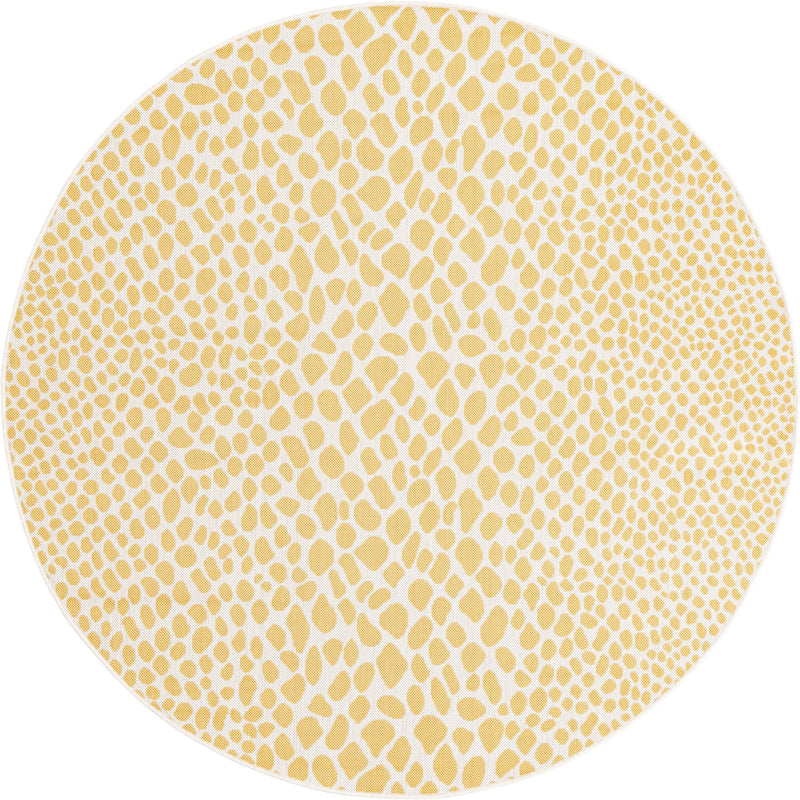Urban Oasis Rugs Collection Area Rug - Terrace (Yellow Ivory) Round Yellow Ivory Main