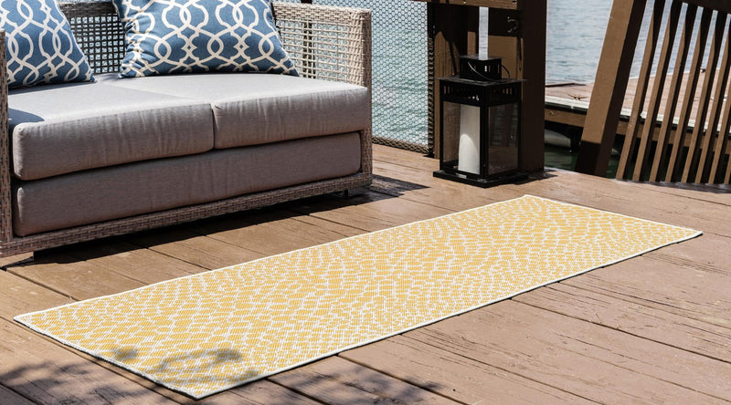Urban Oasis Rugs Collection Area Rug - Terrace (Yellow Ivory) Runner Yellow Ivory lifestyle 2