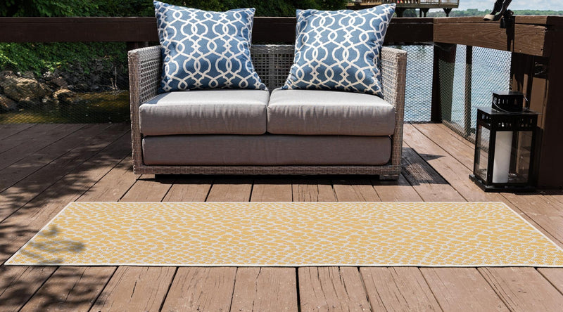 Urban Oasis Rugs Collection Area Rug - Terrace (Yellow Ivory) Runner Yellow Ivory lifestyle 3