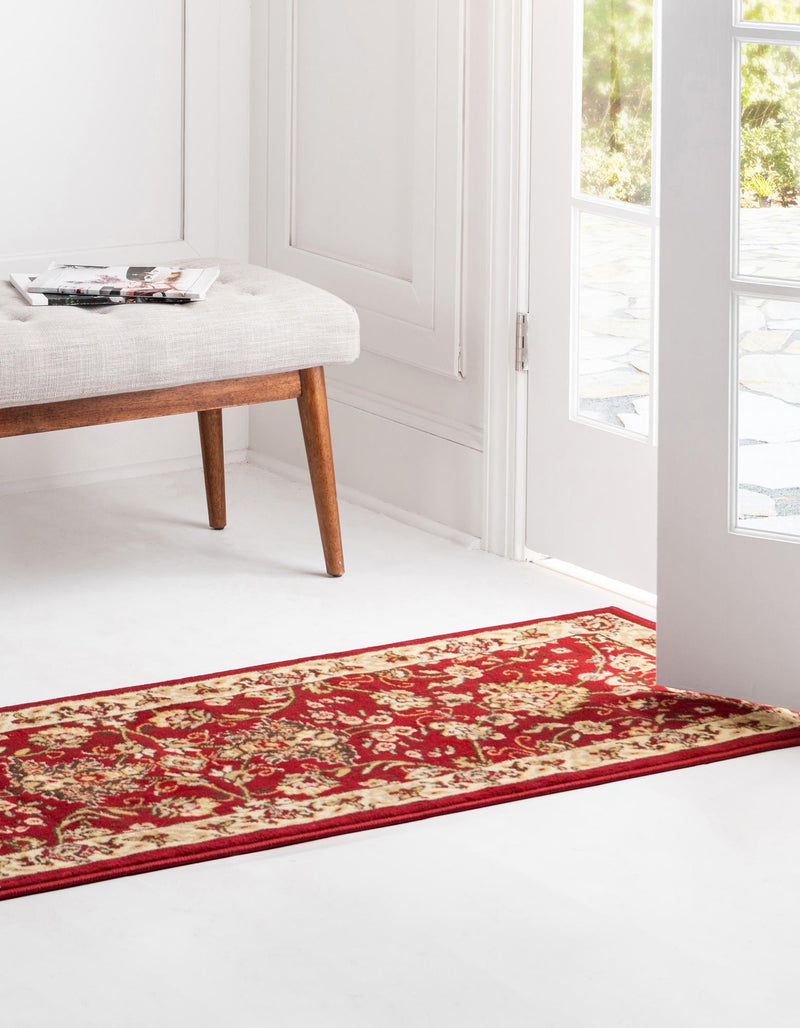 Isfahan Elegance Collection Area Rug - Naghsh-e Jahan (Burgundy) Runner Burgundy lifestyle 65