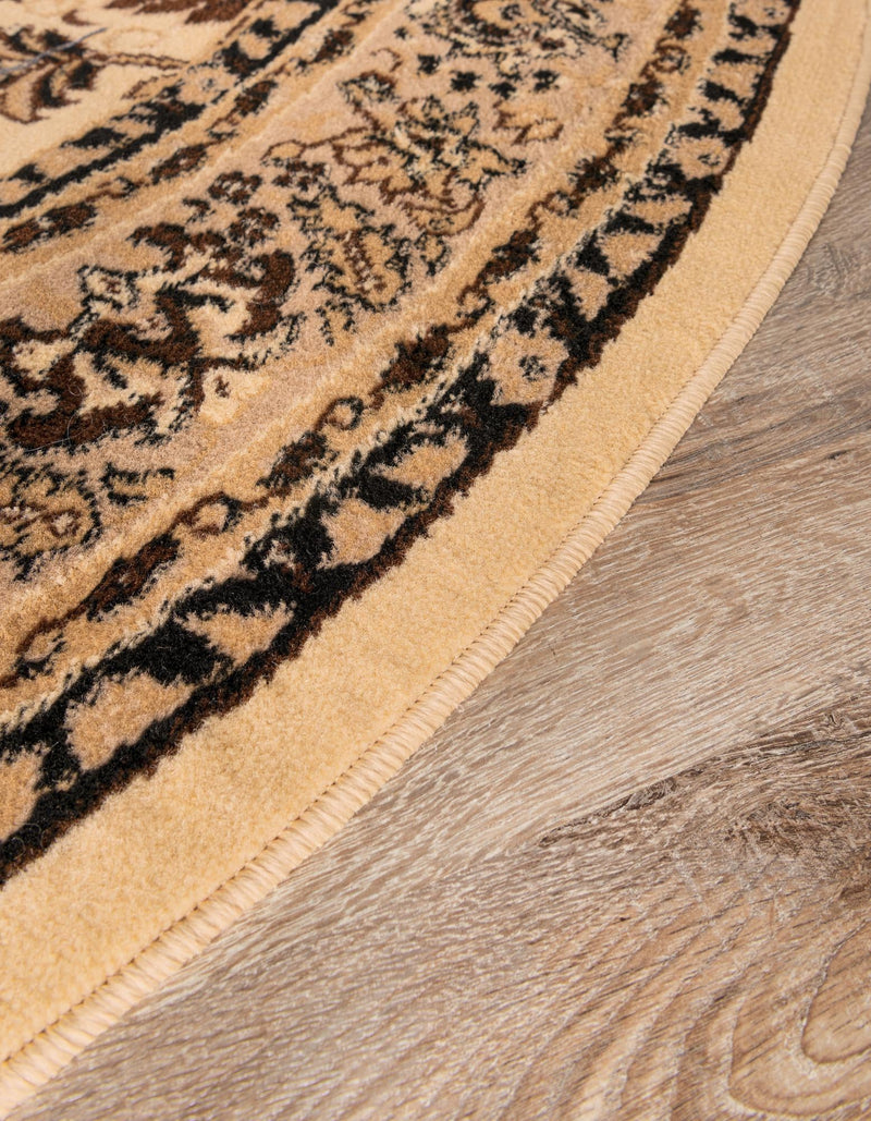 Isfahan Elegance Collection Area Rug - Naghsh-e Jahan (Ivory) Round Ivory lifestyle 31