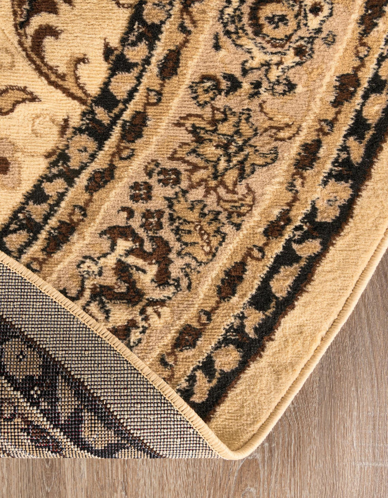 Isfahan Elegance Collection Area Rug - Naghsh-e Jahan (Ivory) Round Ivory lifestyle 32