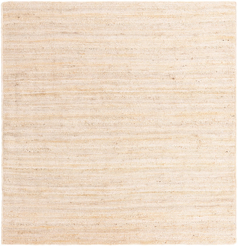 Woven Seaside Jute Collection Area Rug - Savannah (White) Square White lifestyle 23