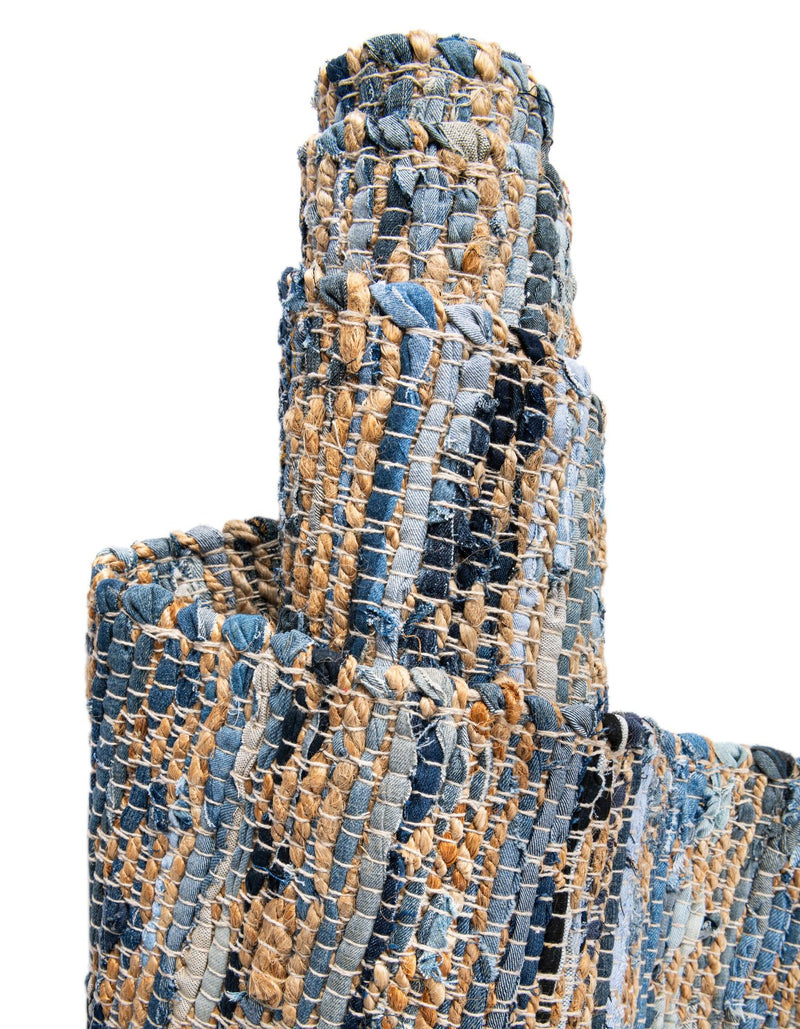 Himalaya Jute Collection Area Rug - Mumbai Rectangle Navy Blue lifestyle 70