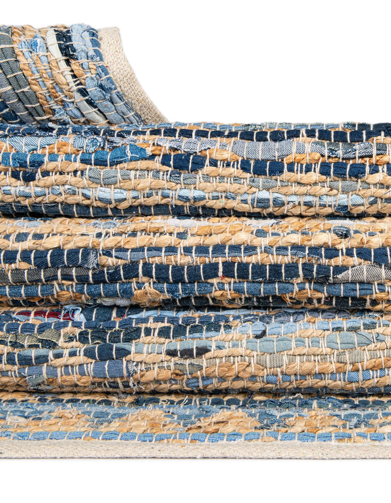 Himalaya Jute Collection Area Rug - Mumbai Rectangle Navy Blue lifestyle 79