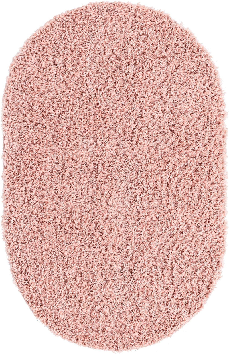 Alpine Plush Collection Area Rug - Cortina (Dusty Rose) Oval Dusty Rose lifestyle 9