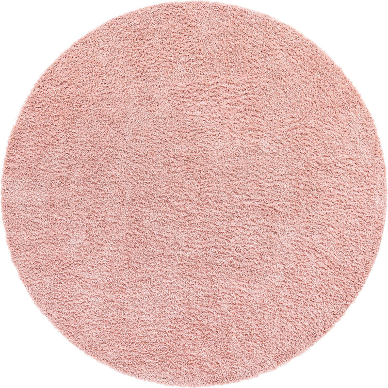 Alpine Plush Collection Area Rug - Cortina (Dusty Rose) Round Dusty Rose lifestyle 7