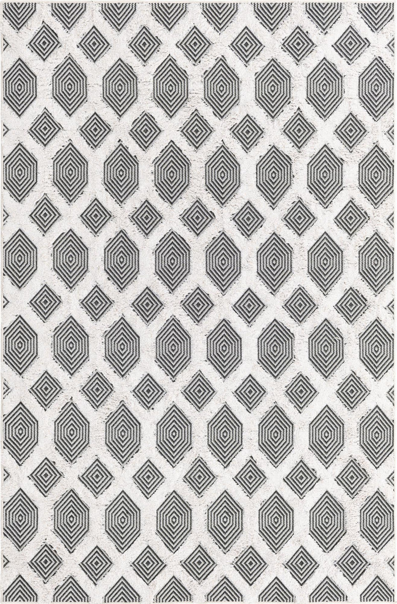 Marbella Meadows Collection Area Rug - Sierra Rectangle Black lifestyle 4