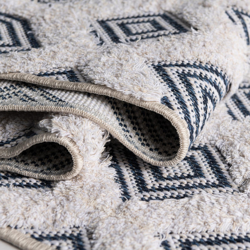 Marbella Meadows Collection Area Rug - Sierra Rectangle Navy Blue lifestyle 31