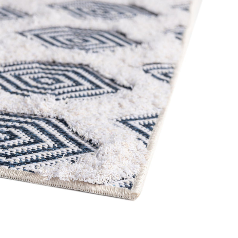 Marbella Meadows Collection Area Rug - Sierra Rectangle Navy Blue lifestyle 37