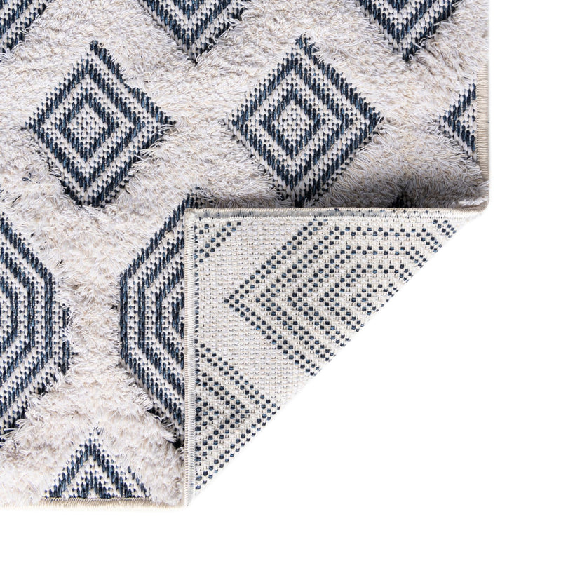 Marbella Meadows Collection Area Rug - Sierra Rectangle Navy Blue lifestyle 49