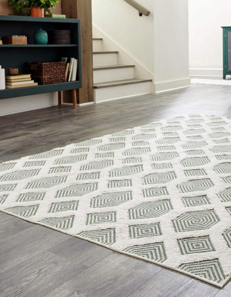 Marbella Meadows Collection Area Rug - Sierra Rectangle Green lifestyle 11