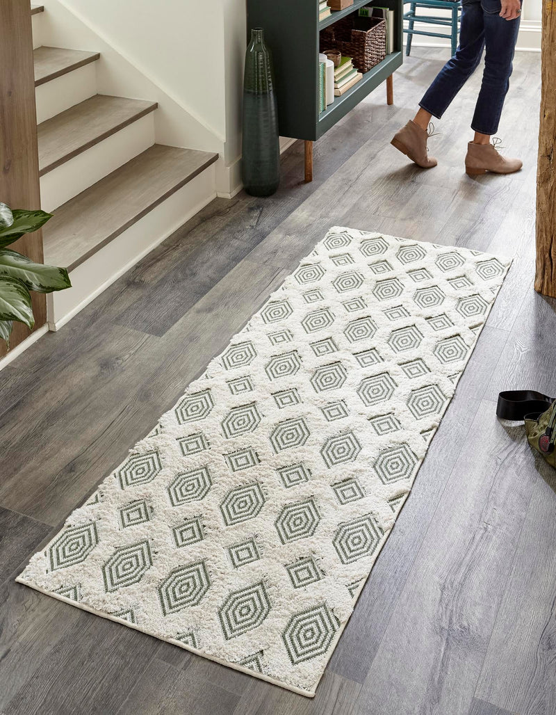 Marbella Meadows Collection Area Rug - Sierra Runner Green lifestyle 55