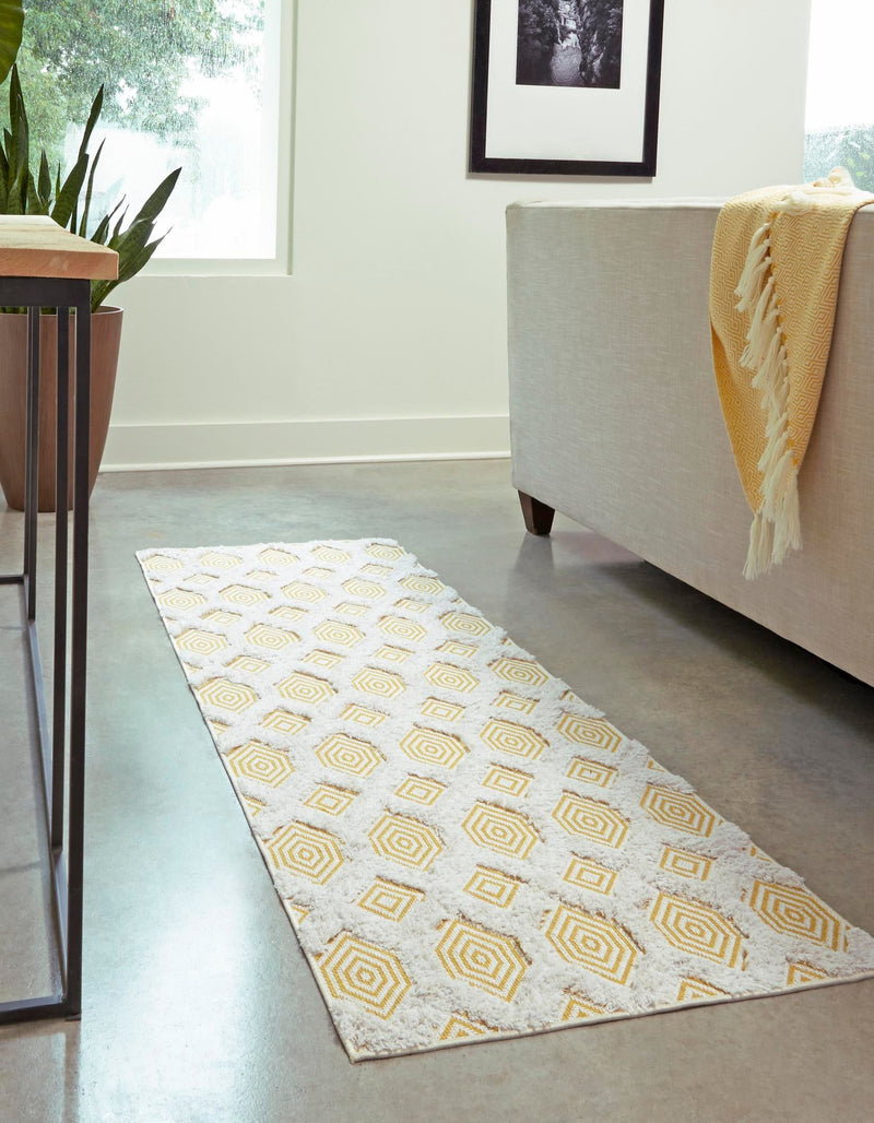 Marbella Meadows Collection Area Rug - Sierra Runner Yellow lifestyle 79