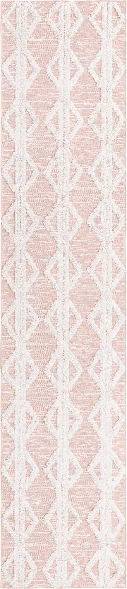 Marbella Meadows Collection Area Rug - Azul Runner Pink lifestyle 60