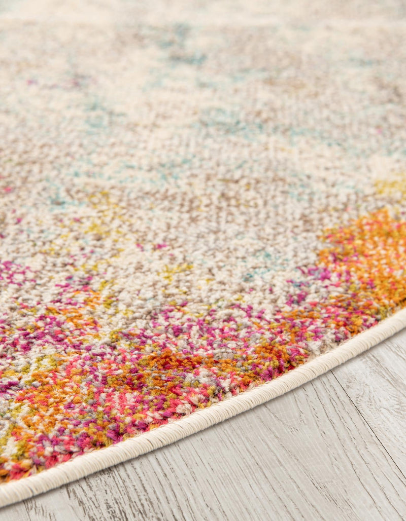 Chromatic Oasis Collection Area Rug - Azure Oval Beige lifestyle 36