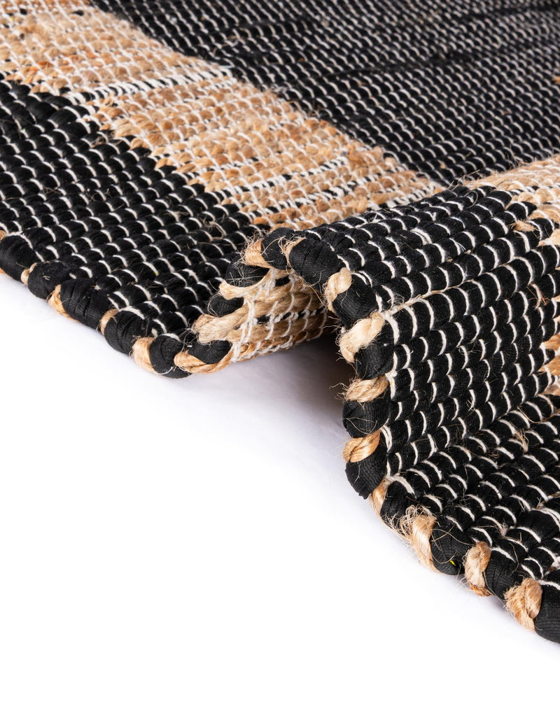 Osian Looms Collection Area Rug - Durham Rectangle Black lifestyle 74