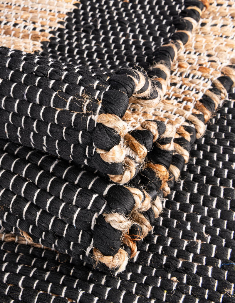 Osian Looms Collection Area Rug - Durham Rectangle Black lifestyle 80