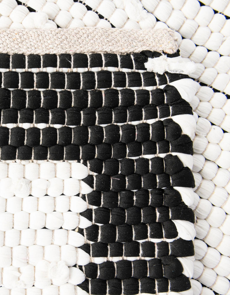 Osian Looms Collection Area Rug - Durham Rectangle White and Black lifestyle 53