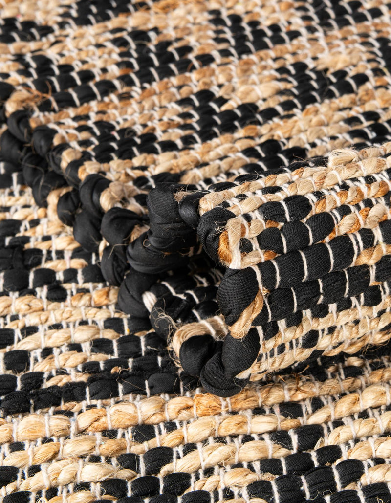Himalaya Jute Collection Area Rug - Mumbai Rectangle Black lifestyle 57