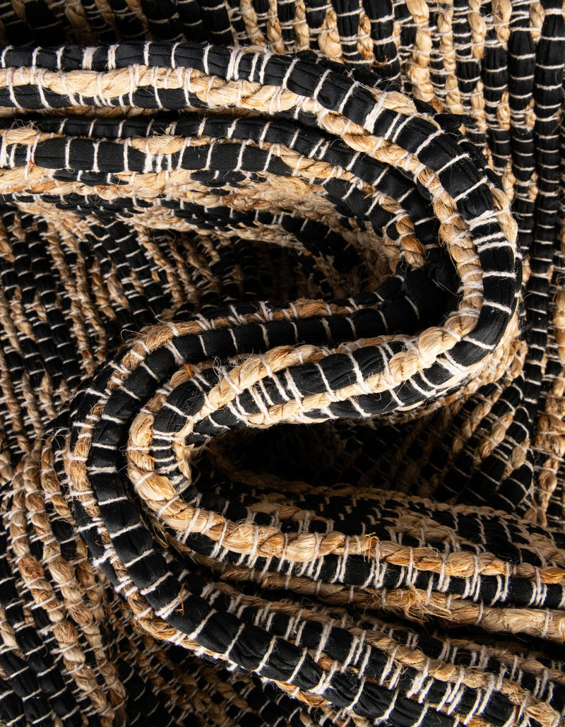 Himalaya Jute Collection Area Rug - Mumbai Rectangle Black lifestyle 63