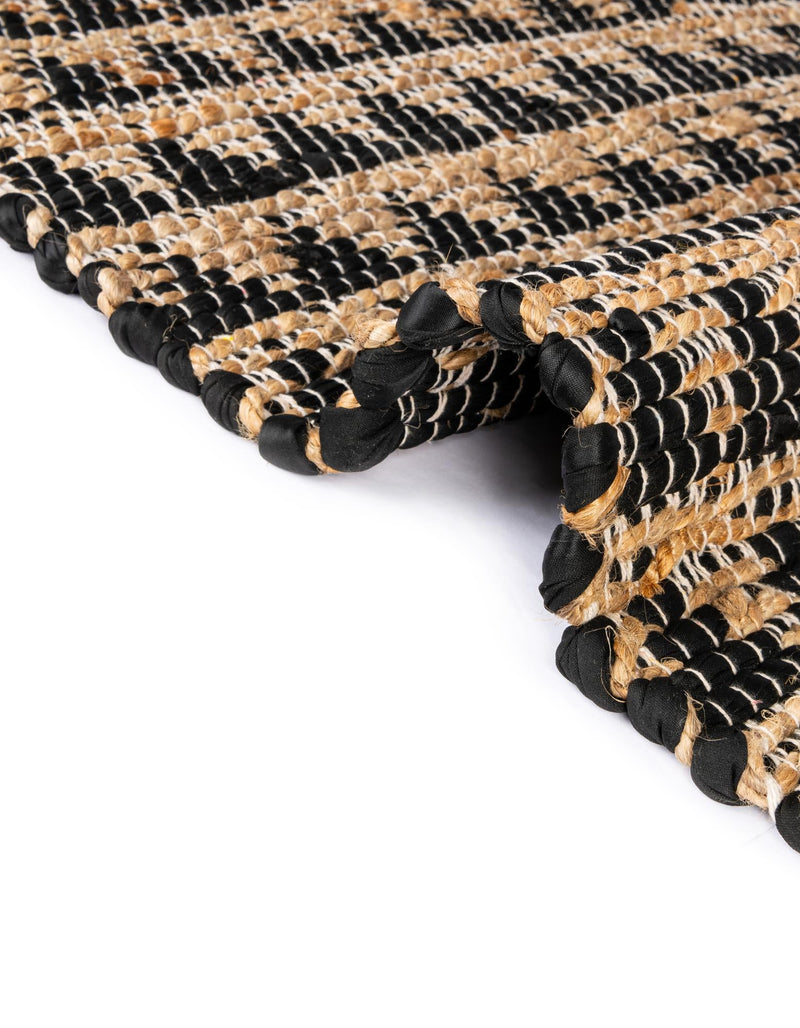 Himalaya Jute Collection Area Rug - Mumbai Rectangle Black lifestyle 69
