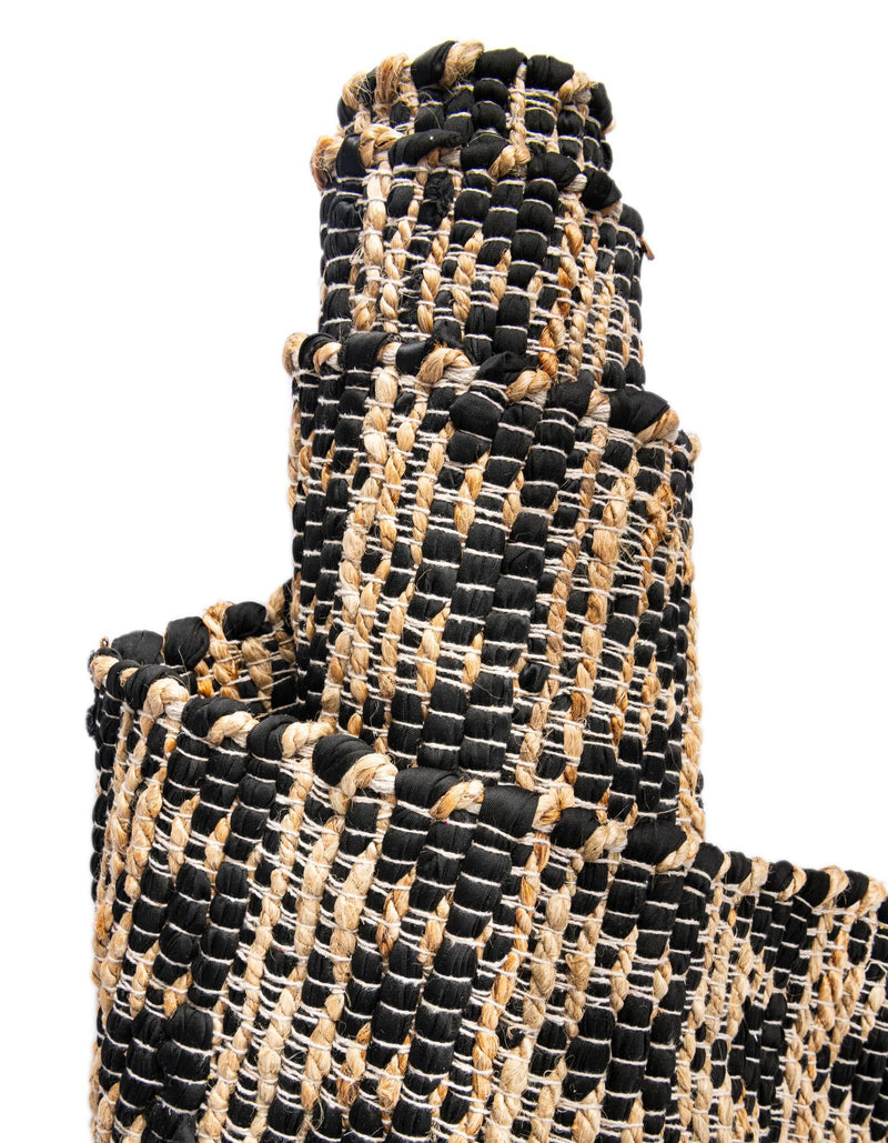 Himalaya Jute Collection Area Rug - Mumbai Rectangle Black lifestyle 72