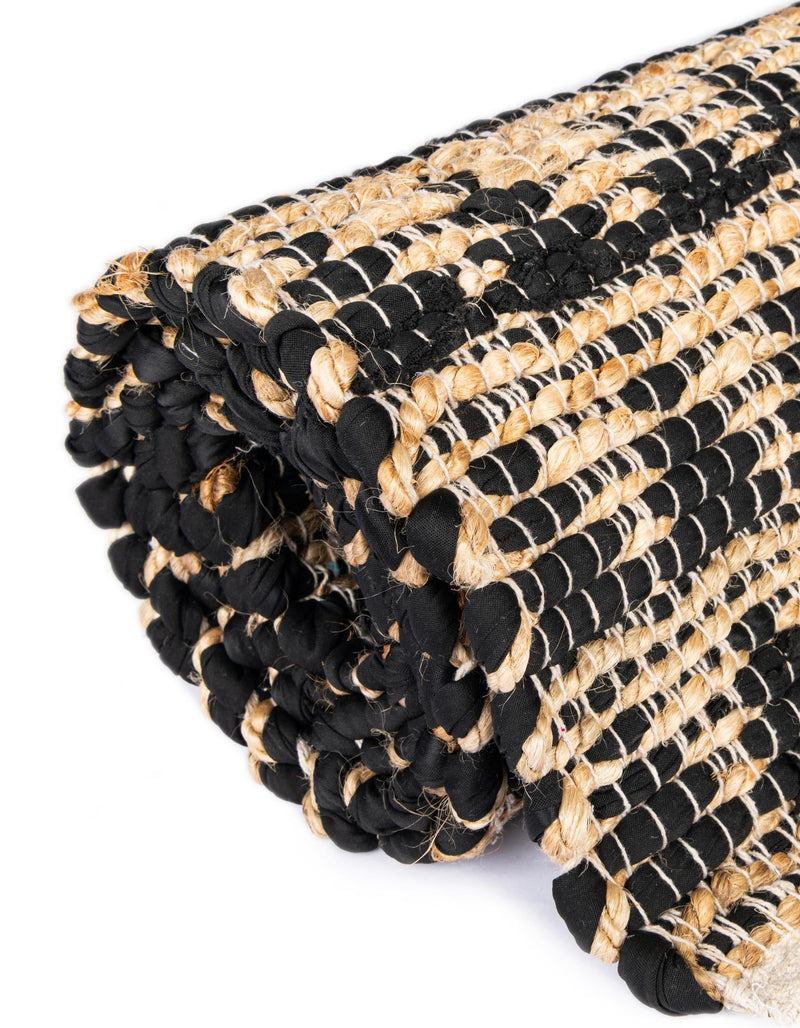 Himalaya Jute Collection Area Rug - Mumbai Rectangle Black lifestyle 75
