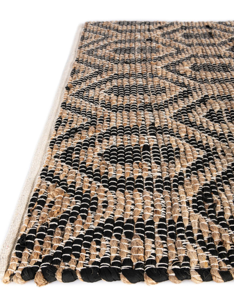 Osian Looms Collection Area Rug - Colaba Rectangle Black lifestyle 74