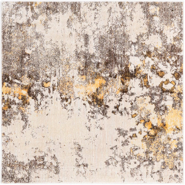 Lunar Luxe Collection Area Rug - Selene Square Ivory Beige lifestyle 23