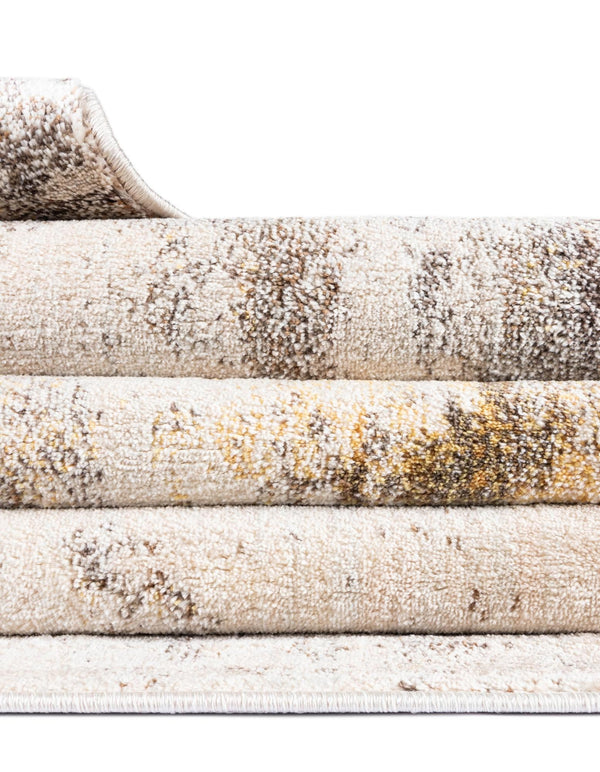 Lunar Luxe Collection Area Rug - Selene Octagon Ivory Beige lifestyle 98