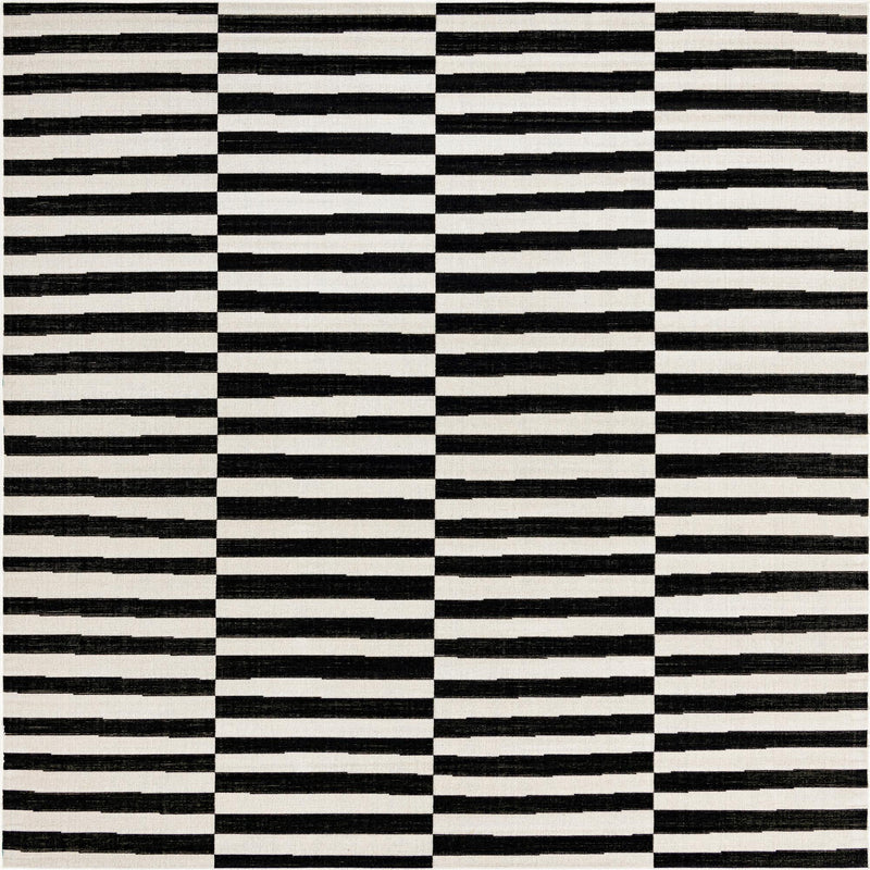 Soho Elegance Collection Area Rug - Hudson (Black) Square Black lifestyle 18